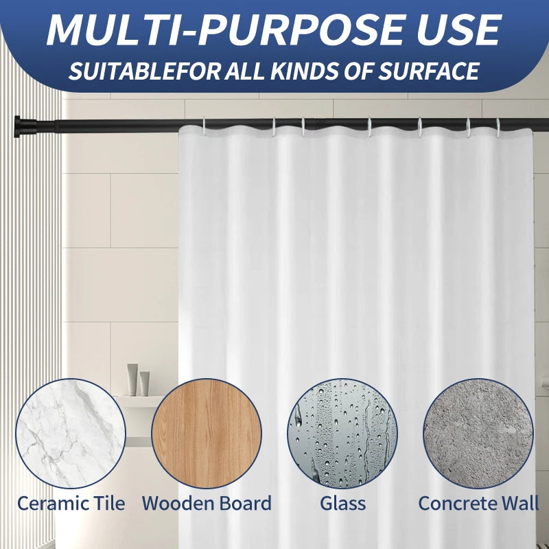 Retractable Curtain Rod – Adjustable, High Resistance (80–240 cm)