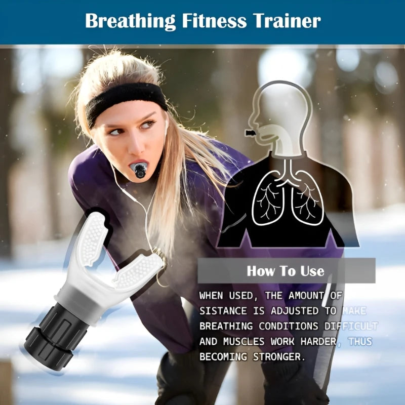 Portable Breathing Exercise Lungs Portable Breath Fitness Sports Exerciser Device Endurance Workout with Adjustable Resistances - Marino Express