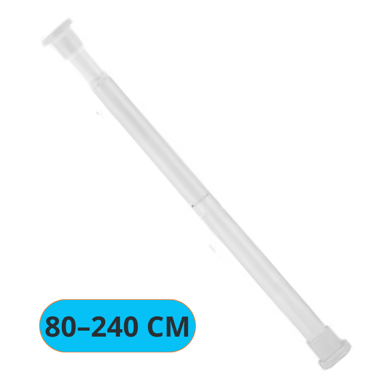 Retractable Curtain Rod – Adjustable, High Resistance (80–240 cm)